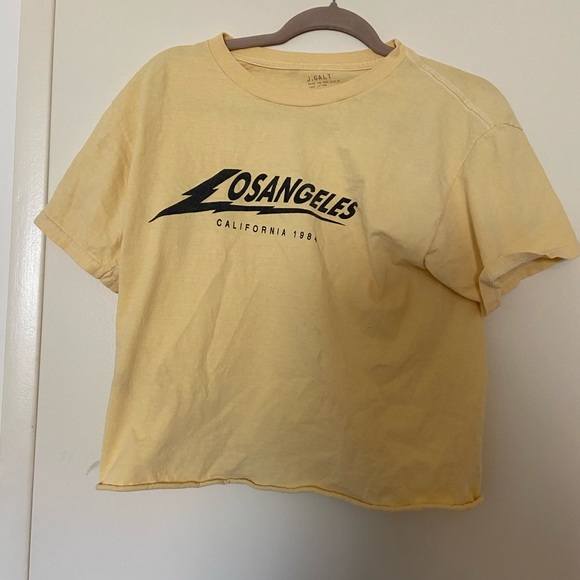 Brandy Melville yellow t shirt crop - Picture 3 of 6